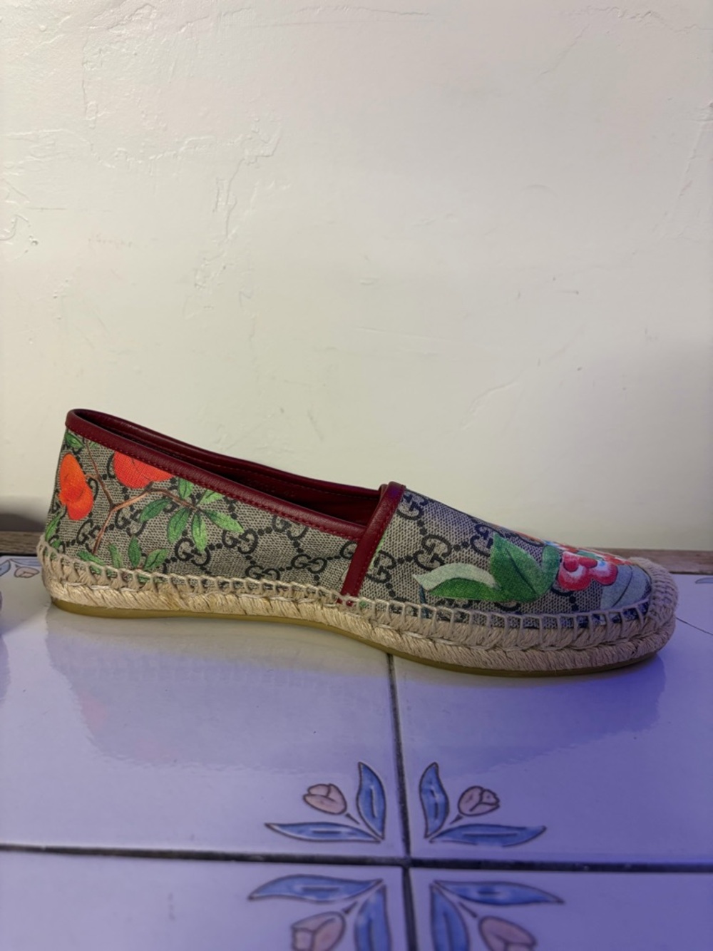 Gucci Women's GG Supreme Tian Espadrille Flats Sz. US10 - Picture 3 of 16